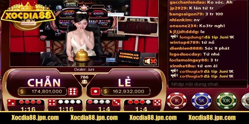 Hệ thống đếm số mặt ngửa, sấp để xác định kết quả